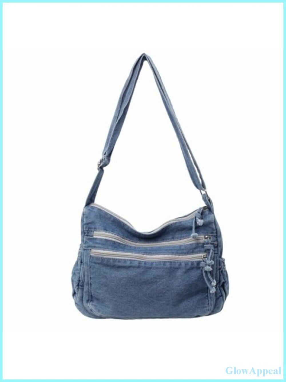 Denim Tote Bag Large Retro Crossbody Shoulder Handbag